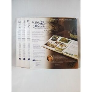 Original Vintage Creative Memories 12×12 Page Protectors Lot of 4–New Sealed NOS